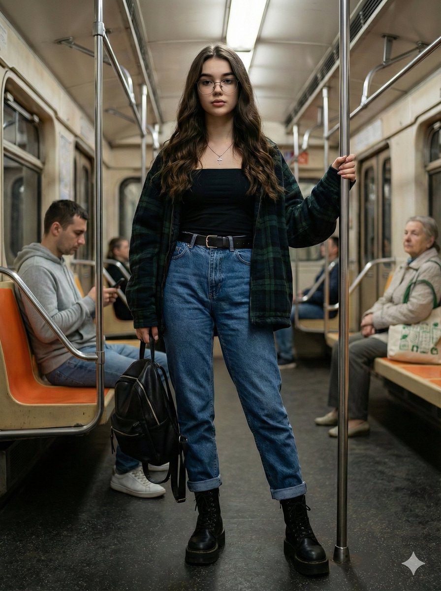 Ultra-Realistic Full-Body Subway Portrait Prompt - Nano Banana Pro AI Prompt for Social Media Post
