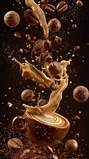 Ultra-Cinematic Coffee Splash Photography