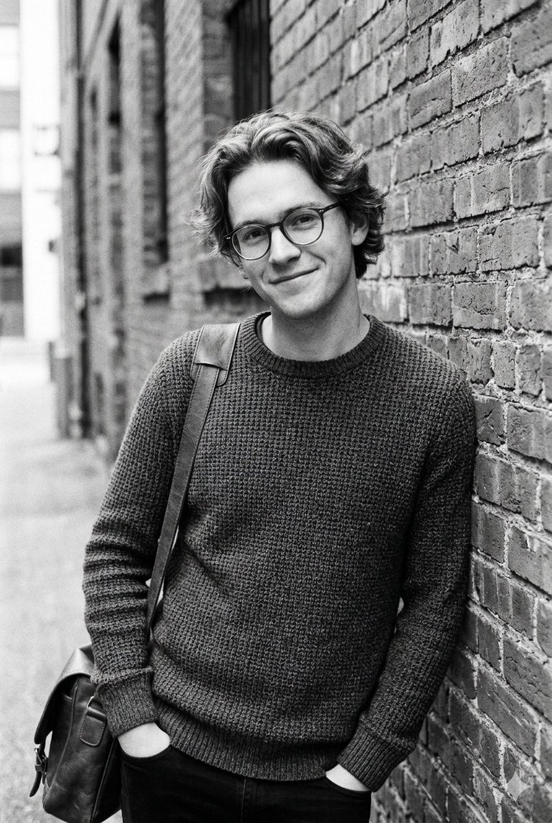 Black and White Urban Male Portrait