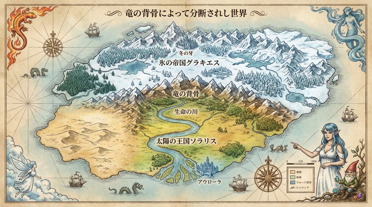 Royal Cartographer Fantasy World Map Prompt (Detailed Scenario) - Nano Banana Pro AI Prompt for Game Asset