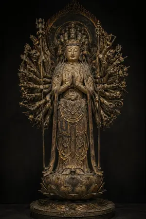 Traditional Japanese Buddhist Statue