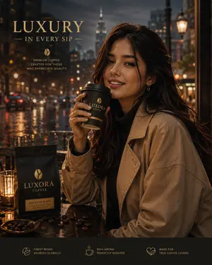 Luxury Coffee Advertisement Portrait