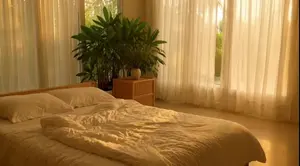 Photorealistic Bright and Airy Bedroom Interior Video Prompt