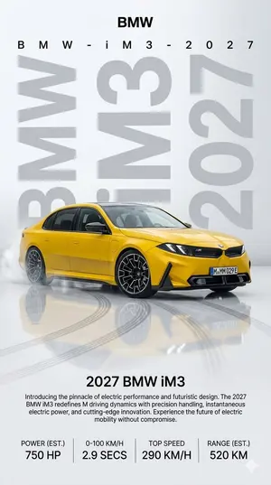 2027 BMW iM3 Launch Poster