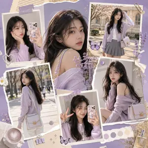 K-Fashion Gen-Z Social Media Collage