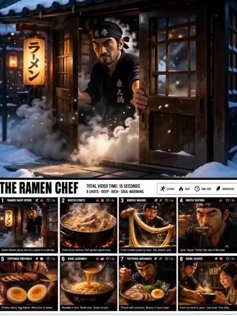 Animated Ramen Chef Sequence