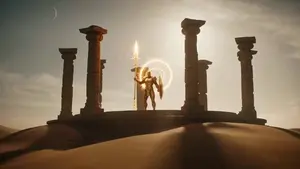 Cinematic Celestial Battle Storyboard Prompt