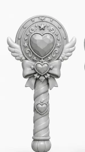Monochrome Magical Heart Wand
