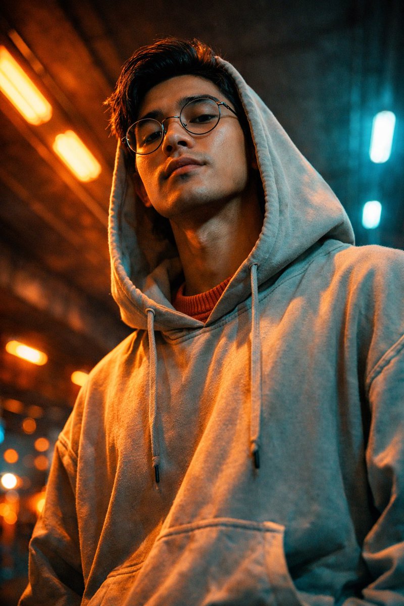 Cinematic Urban Portrait with Neon Lighting - Nano Banana Pro AI Prompt for Social Media Post