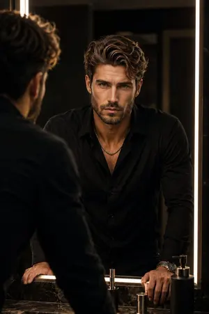 Luxury Bathroom Mirror Reflection
