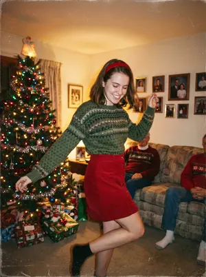 Candid Vintage Holiday Scene Photography Prompt - Nano Banana Pro AI Prompt for Social Media Post