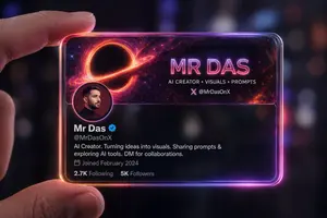 Futuristic Glass Profile ID Card