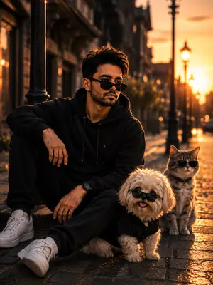 Cinematic Street Photography with Face Reference - Nano Banana Pro AI Prompt for Social Media Post