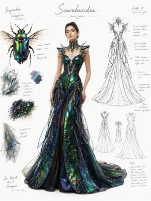 Couture Fashion Design Concept Board