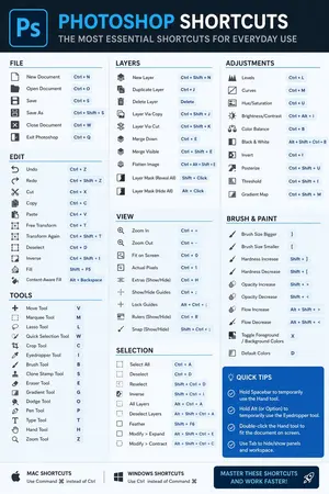Software Shortcut Infographic