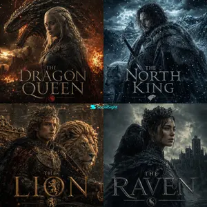 Cinematic Fantasy Character Poster Grid