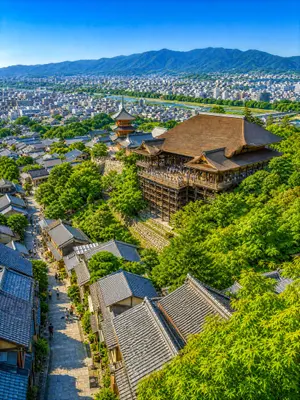 Summer Kyoto Temple Overlook