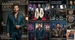 Hollywood Star Editorial Collage