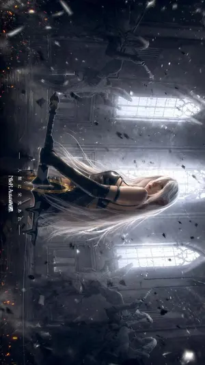 Gothic Android Warrior Cathedral Key Art