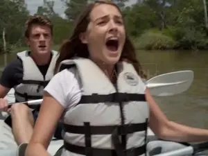 Giant Crocodile Kayak Attack
