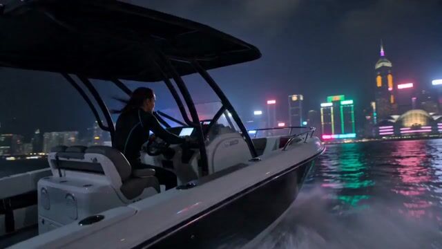 High-Speed Boat Chase in Hong Kong Harbor