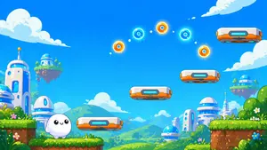 Cute Futuristic Platformer Scene