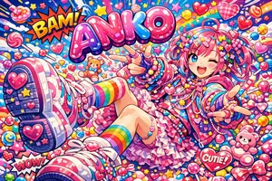 Harajuku Decora Pop Art Poster of Aniko