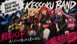 Kessoku Band Gritty Anime Poster