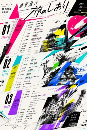 Graphic School Trip Schedule Poster