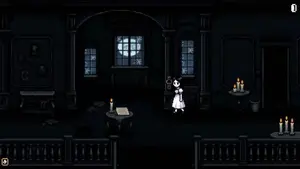 Pixel Art Horror RPG Gameplay Scene