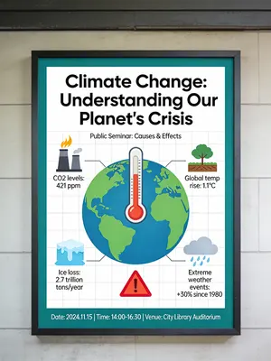 Informative Climate Change Seminar Poster