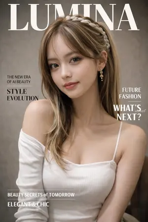 Photorealistic Fashion Magazine Cover