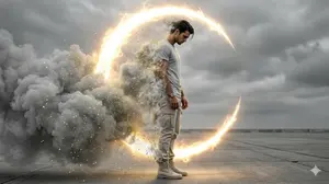 Cinematic Disintegration Portrait Prompt - Nano Banana Pro AI Prompt for Character
