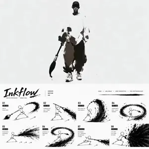 Ink Minimalism Hip-Hop Dance Scene