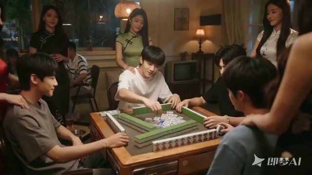 Seedance 2.0 Video Prompt: Mahjong Scene with Masseuses