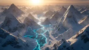 Epic Fantasy Ice Lion Rider