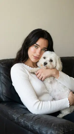 Ultra-Realistic Portrait of Woman Hugging a Maltese Dog - Nano Banana Pro AI Prompt for Social Media Post