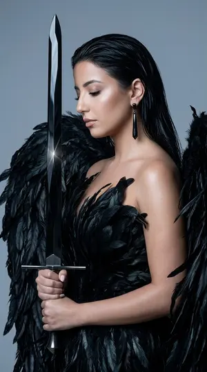 Obsidian Blade Dark Angel - Nano Banana Pro AI Prompt for Social Media Post