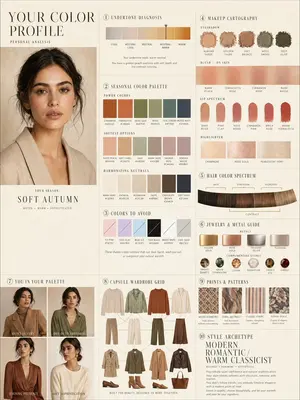Luxury personal color profile layout