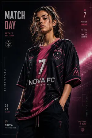Premium Footballer Studio Portrait