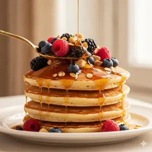 Ultra-luxury Food Commercial Video Prompt (Pancakes) - Nano Banana Pro AI Prompt for Product Marketing