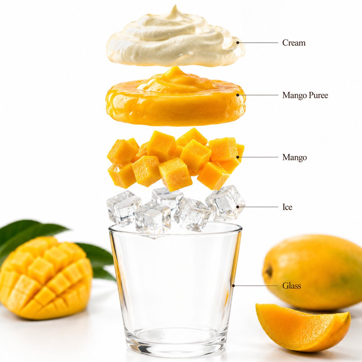 Mango Smoothie Infographic and Commercial Photography - Nano Banana Pro AI Prompt for Infographic / Edu Visual