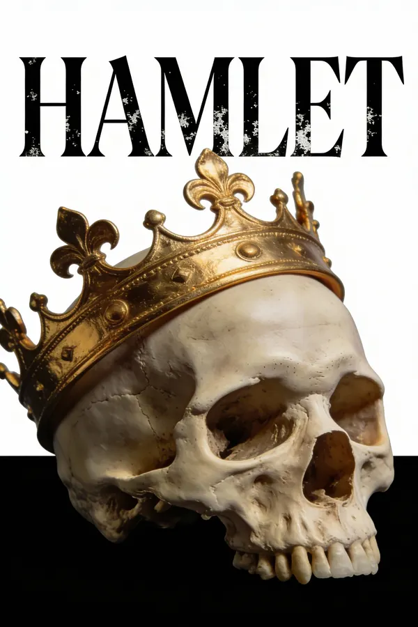 Dramatic Minimalist Hamlet Poster — AI画像プロンプトの例