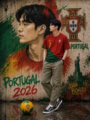 South Korean Graffiti Jersey Portrait
