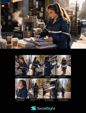 Urban Newspaper Courier Lifestyle Sequence