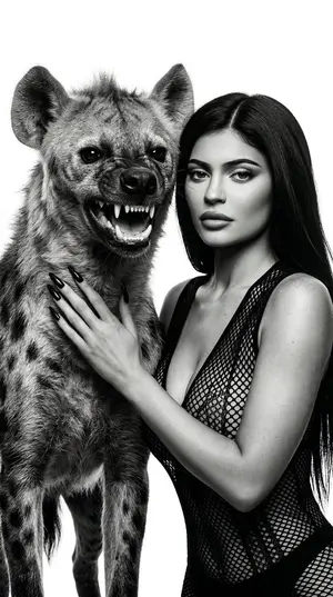 Black and White Panther and Woman Editorial Portrait - Nano Banana Pro AI Prompt for Product Marketing