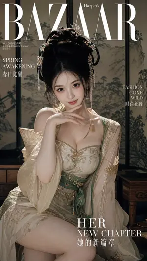 Traditional Chinese Style Fashion Magazine Cover