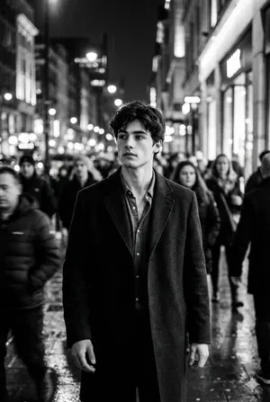 Black and White Cinematic Motion Portrait
