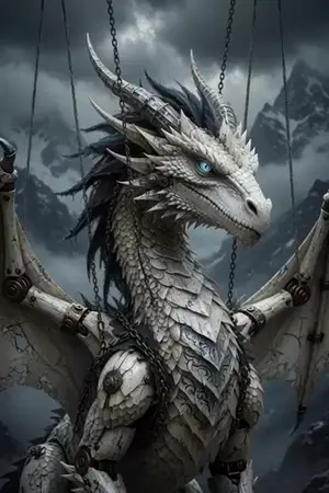 Seamless Gothic Marionette Dragon Loop