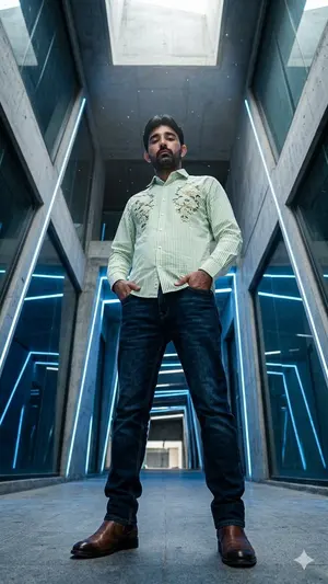 Low-Angle Futuristic Fashion Editorial